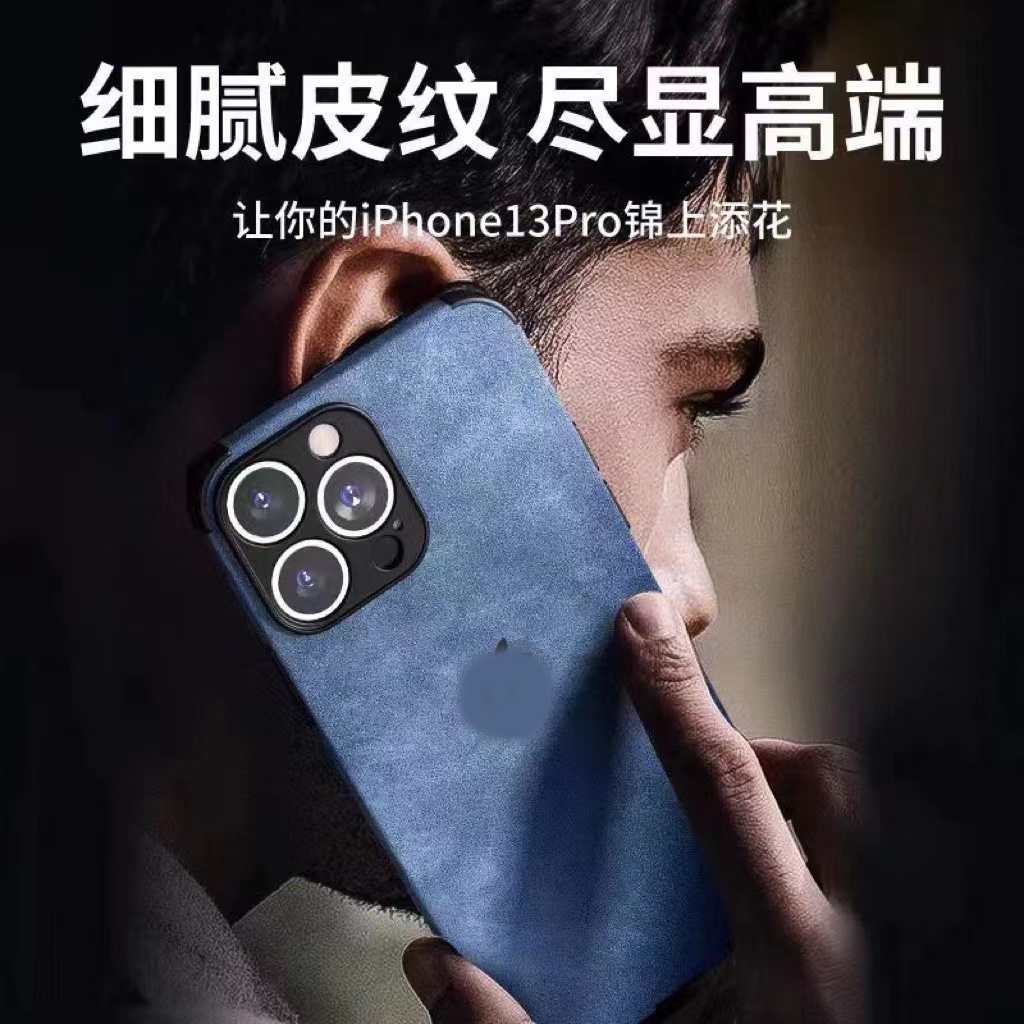 Ốp Điện Thoại Da Cừu Mềm Chống Sốc Bảo Vệ Ống Kính Máy Ảnh Cho compatible for iPhone 13 13 Pro 13 Pro Max 12 12Pro12 promax 11 11pro 11 promax XS XR XSMAX