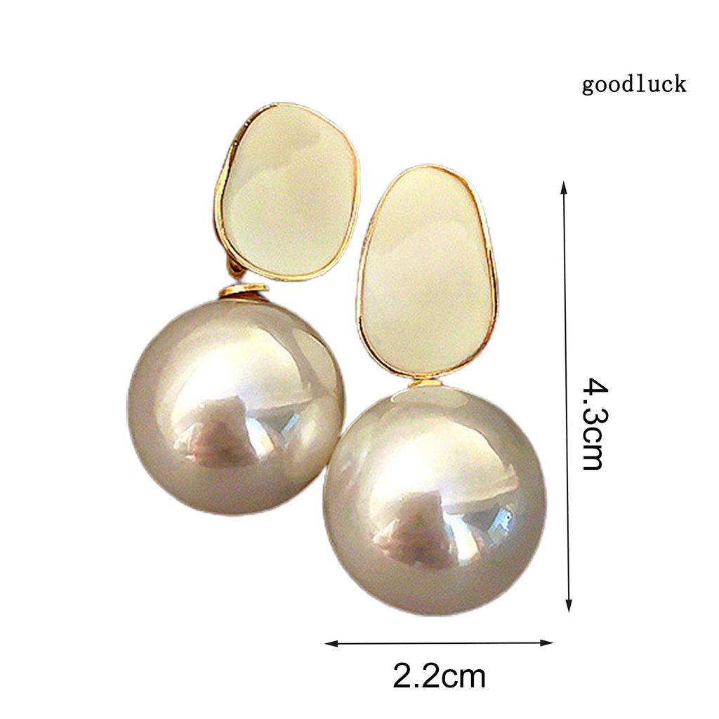 1 Cặp Bông Tai Nữ Đính Ngọc Trai Nhân Tạo Phong Cách Hàn Quốc