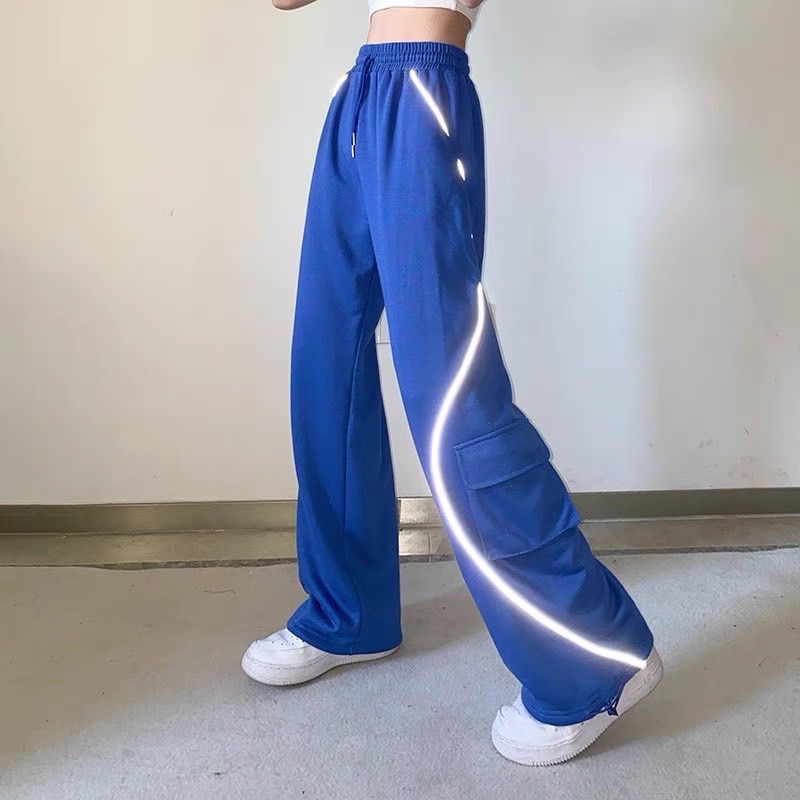✅ Jogger xám/ xanh dương viền phản quang