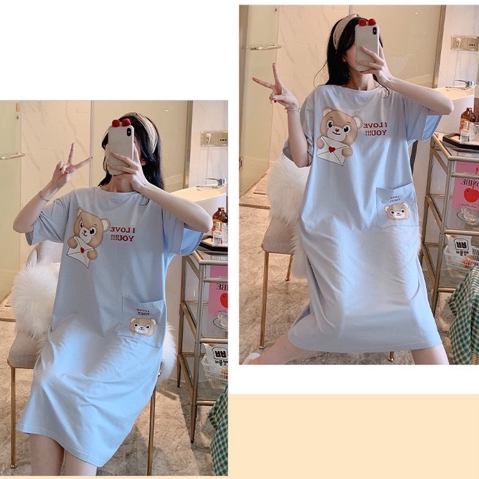 Váy bầu, váy xuông nữ cotton mùa hè 2022 - (V139)
