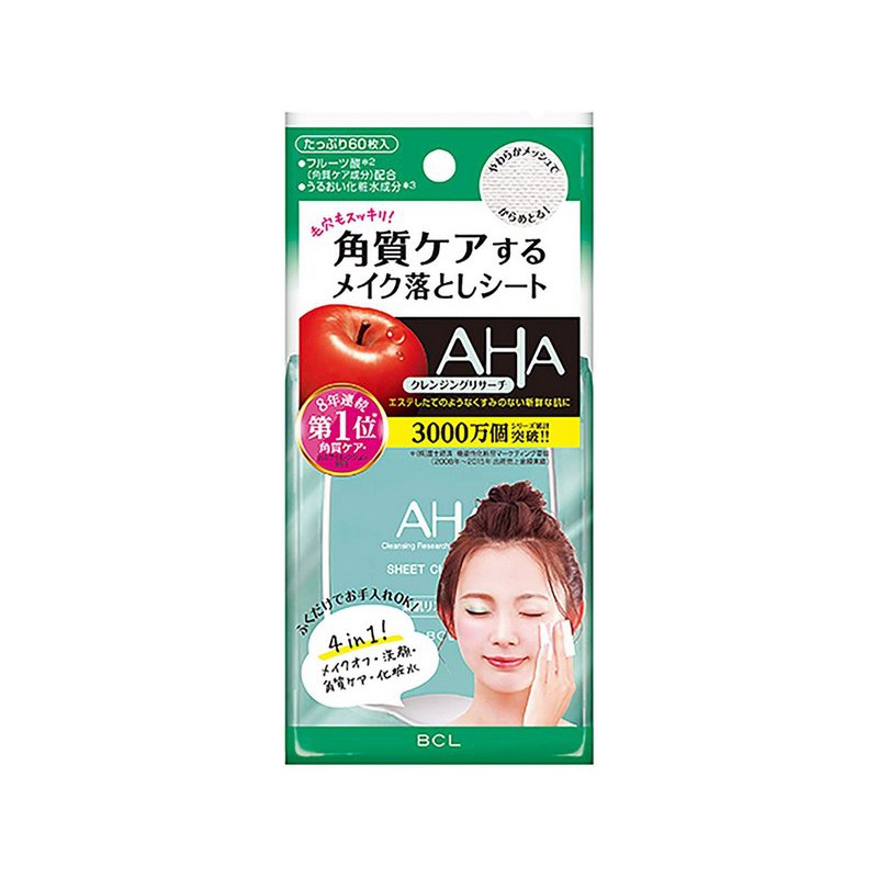 KHĂN GIẤY ƯỚT TẨY TRANG AHA CLEANSING RESEARCH SHEET 60 MIẾNG - Hachi Hachi Japan Shop