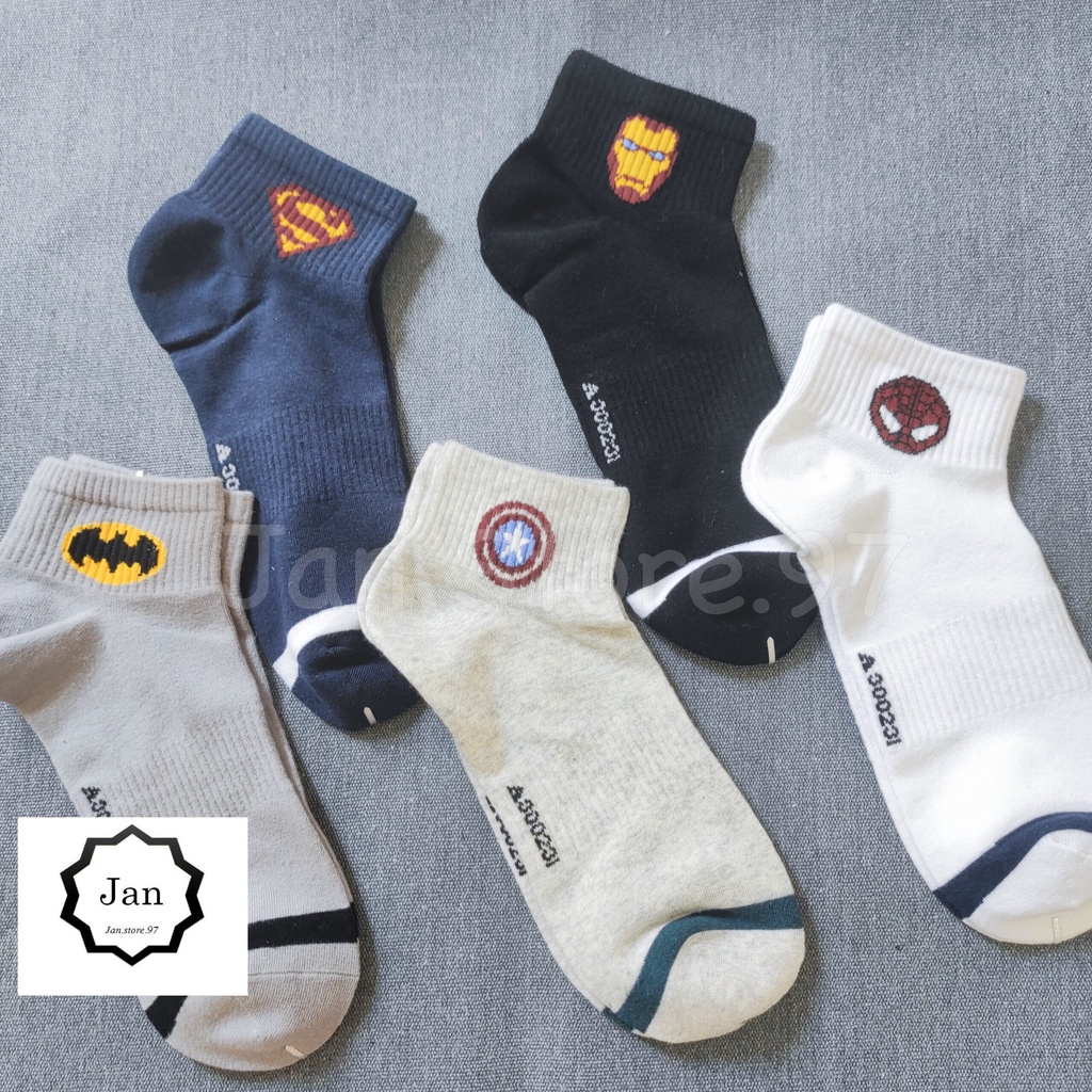 Vớ ngắn siêu nhân, tất ngắn heroes hoạt hình unisex nam nữ NEKO