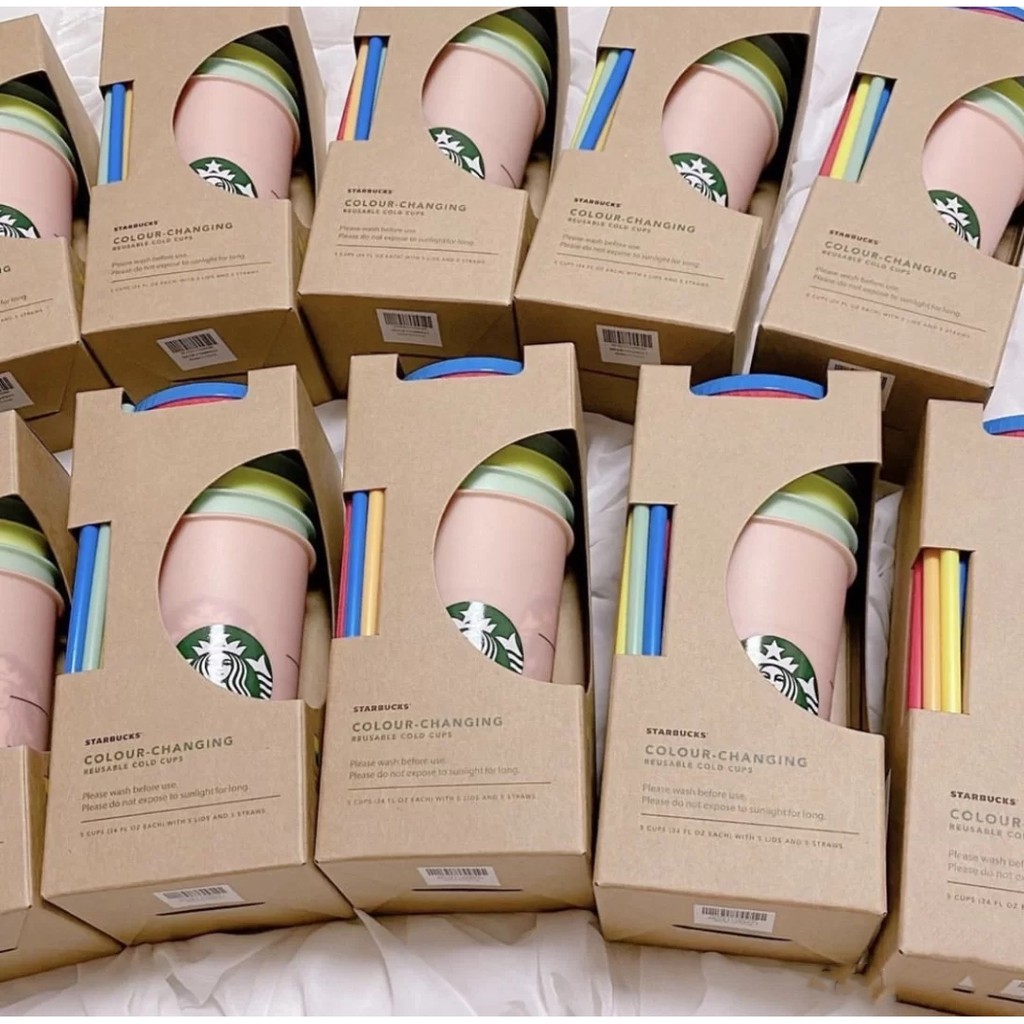 Ly Nước Starbucks 24oz Kèm Ống Hút Và Nắp Đậy