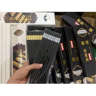Sỉ 10 hộp 10 đôi đũa hợp kim mạ bạc mạ vàng khắc tinh xảo
