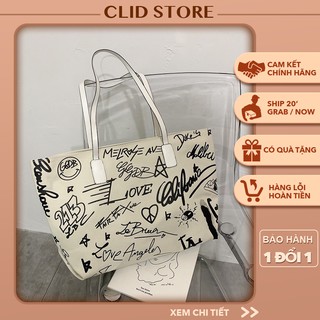 Túi Tote nữ - Túi Tote nữ chống thấm nước size lớn tiện dụng hoạ tiết Love BnBL8