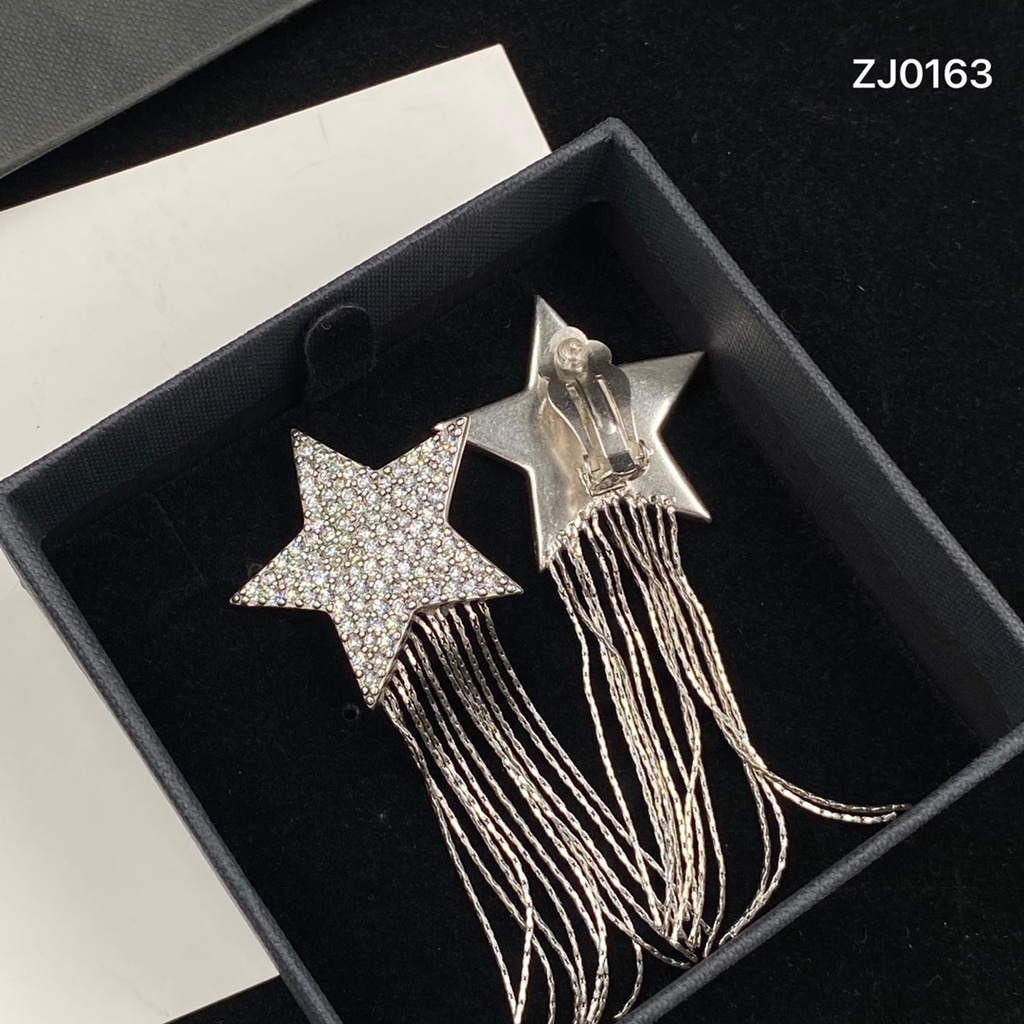 Khuyên Tai Tua Rua Hình Ngôi Sao Đính Đá Phong Cách Mới