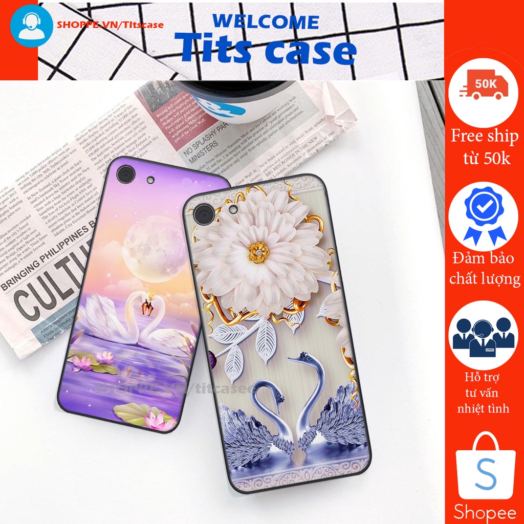 Ốp lưng Vivo Y53 / Y55 in hình thiên nga,hoa may mắn, đặc sắc ĐỘC - LẠ - BỀN