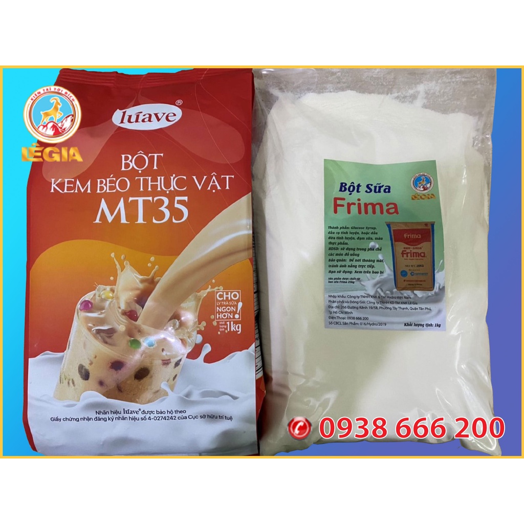 Bột Kem Béo LUAVE MT35 và FRIMA HÀN QUỐC 1KG (Nguyên Liệu Pha Trà Sữa)