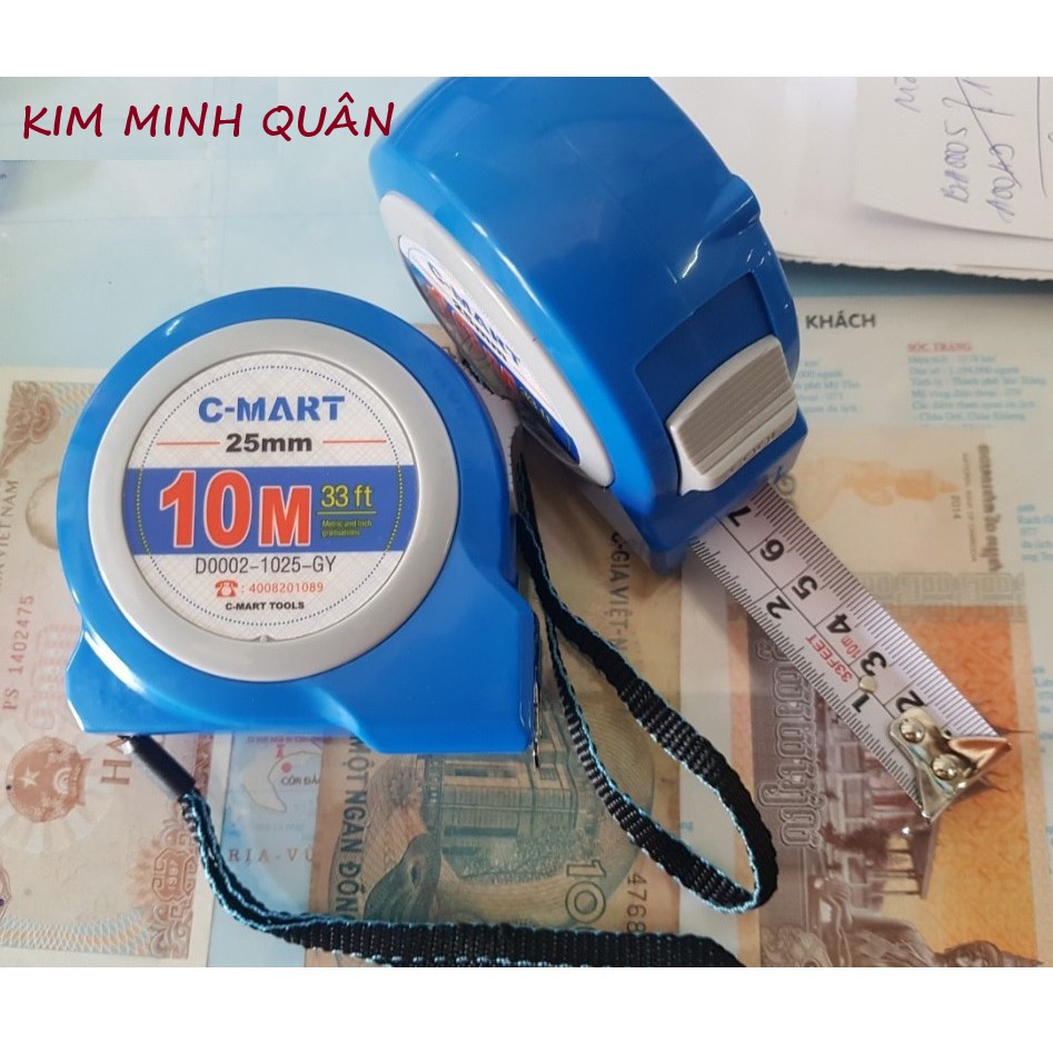 Thước Cuộn Thép 1 Mặt Cao Cấp 2m, 3m, 5m, 7.5m, 8m, 10m D0002 CMART