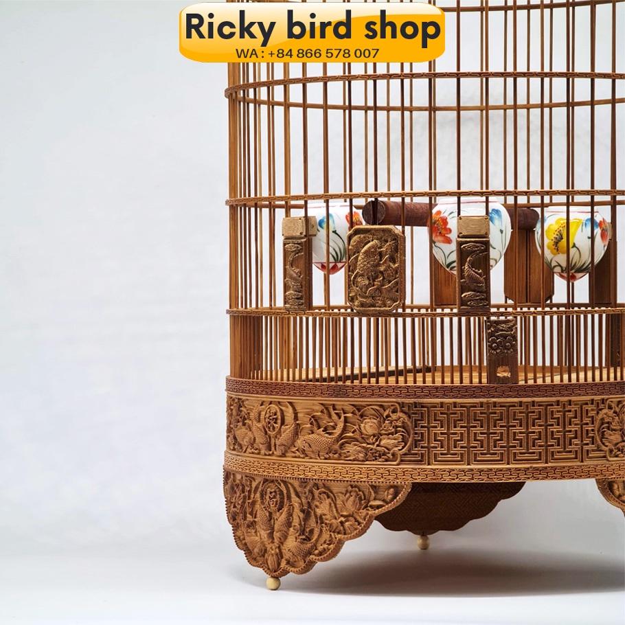 Lồng chim tre, Hwamei bird cage - Fish design