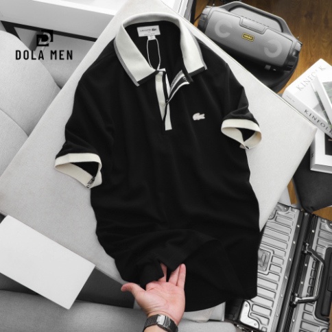 Áo Thun Nam Polo LACOSTE FRANCE PHỐI CỔ XỊN hàng xuất Chuẩn Auth cực đẹp - vải rũ mềm mại cao cấp dáng dài nhẹ mát