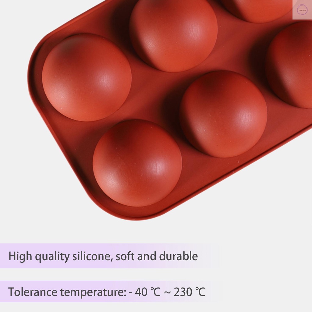 Khuôn Silicone Làm Bánh Hình Bán Nguyệt 6 Lỗ Không Dính Diy