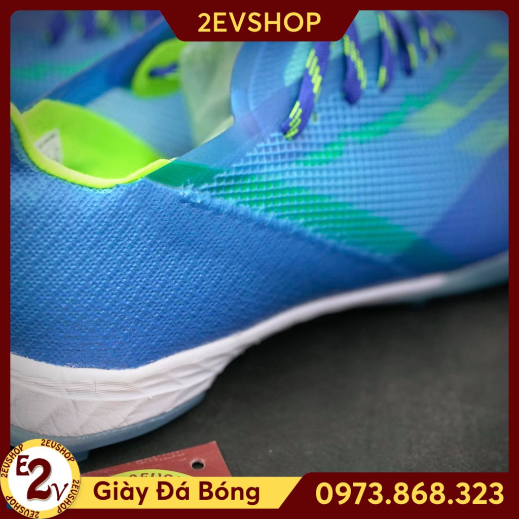 Giày đá bóng thể thao nam 𝐗 𝐆𝐡𝐨𝐬𝐭𝐞𝐝 Xanh Biển đế mềm, giày đá banh cỏ nhân tạo cao cấp - 2EVSHOP
