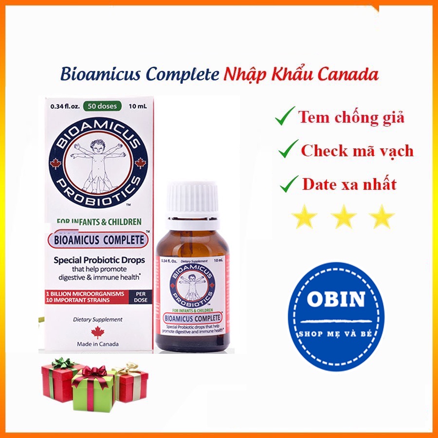 Men Vi Sinh 10 Chủng Bioamicus Complete Giúp Bé Cân Bằng Hệ Tiêu Hóa,Tiêu Chảy Táo Bón