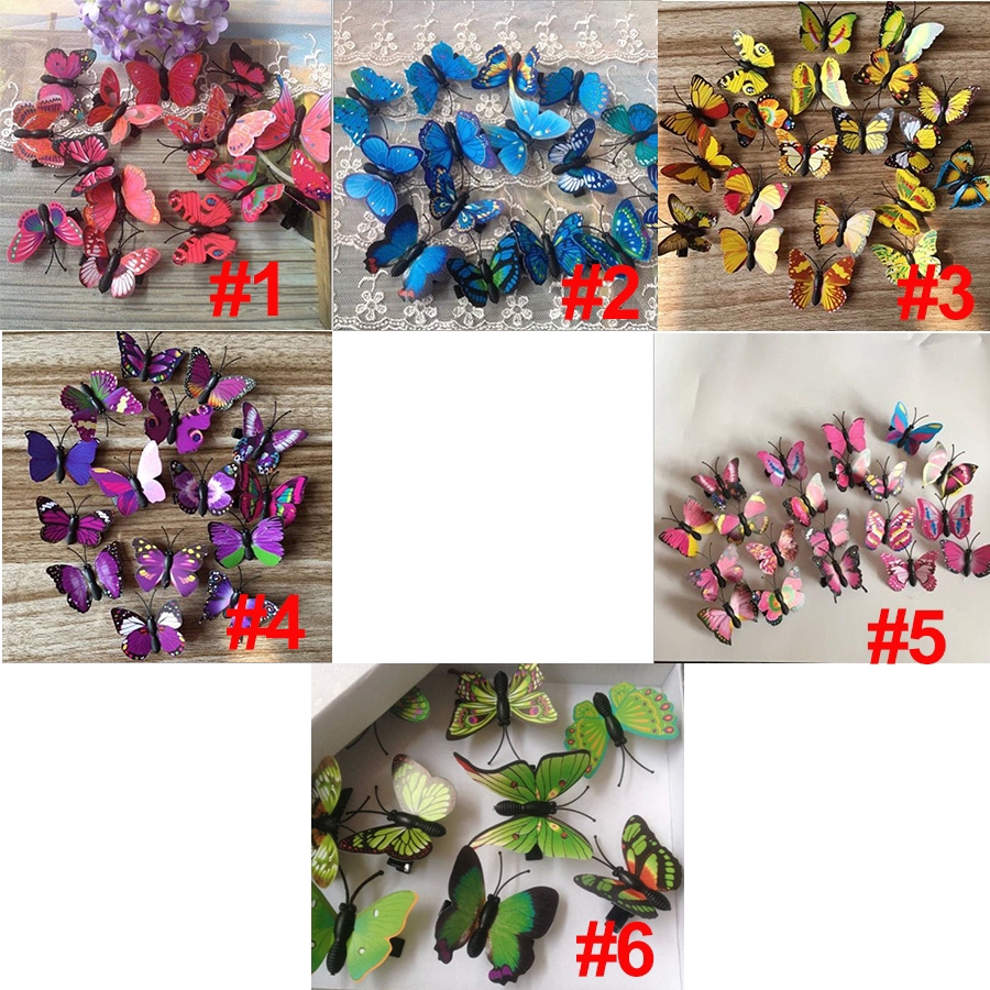 Set 5 Kẹp Tóc Hình Bướm Nhiều Màu Sắc Xinh Xắn