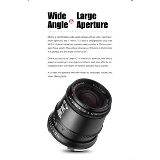 Ống Kính TTArtisan 17mm f/1.4 Dành Cho Máy Ảnh Fujifilm Chính Hãng