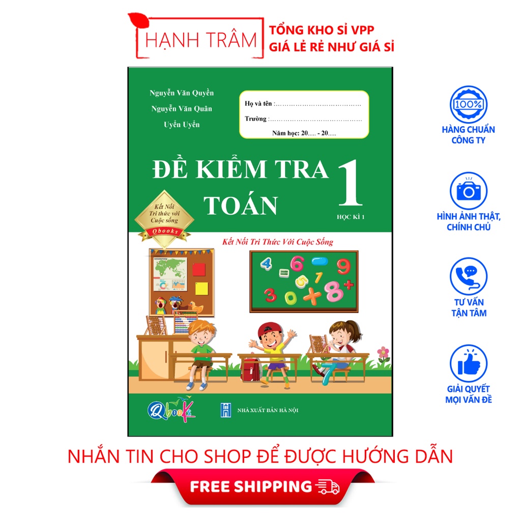 Đề kiểm tra Toán 1 (Kết nối tri thức với cuộc sống) Lớp 1 - Học Kì 1