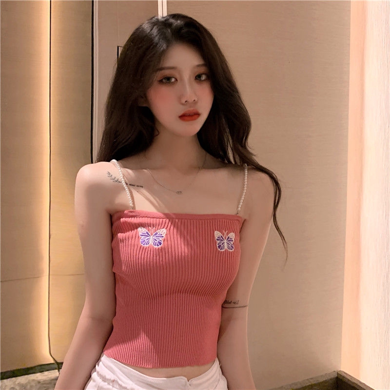 Áo Dệt Kim Sát Nách Hoạ Tiết Thêu Thời Trang Mùa Hè Kiểu Dáng Quyến Rũ