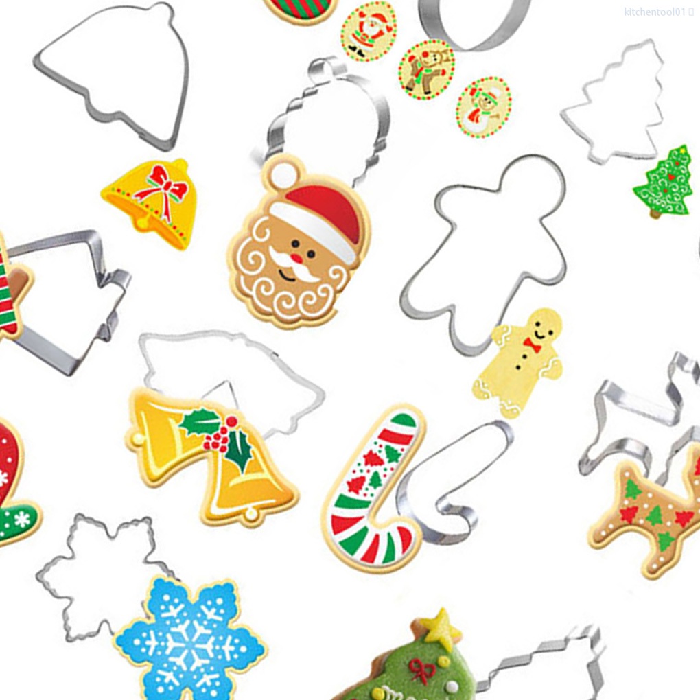 Set 14 Khuôn Làm Bánh Quy / Sô Cô La Bằng Thép Không Gỉ Diy Dùng Để Trang Trí Bánh Kem / Bánh Quy / Bánh Kem / Sô Cô La Trong Nhà Bếptool01