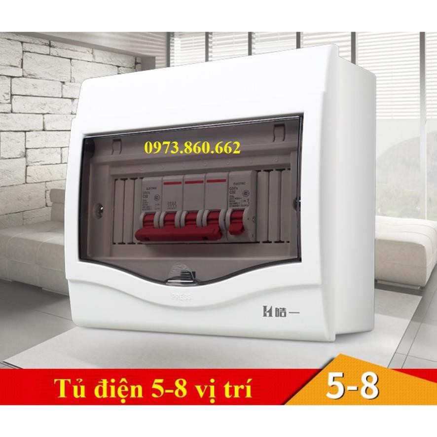 Tủ điện âm tường gài aptomat - tủ cài át 2-4 vị trí, 6-8 vị trí, 9-12 vị trí, hộp gài át -TBĐ