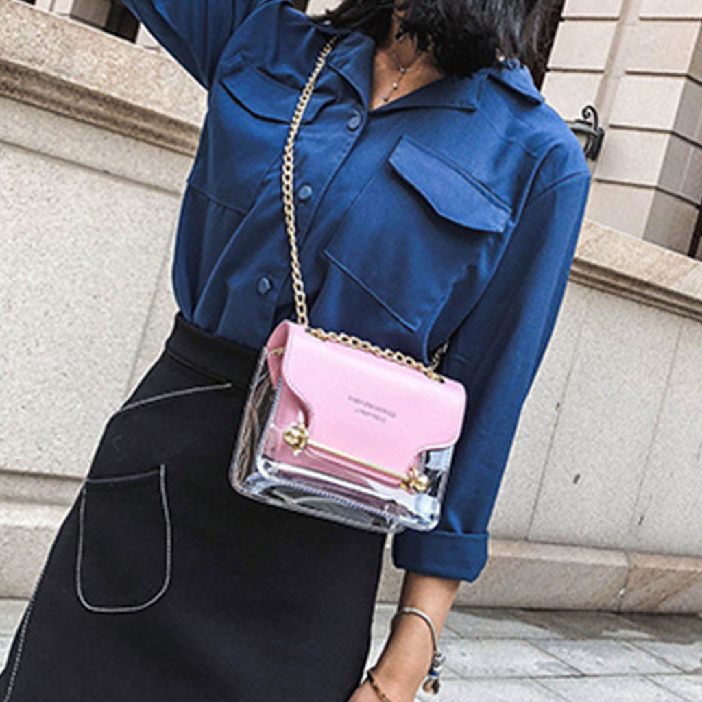 Túi Xách JADENTX08 Túi Đeo Chéo Nữ Trong Suốt Kèm Ví Nhỏ, Nổi Bật Thanh Ngang Kim Loại Thời Trang Chính Hãng JADEN STORE | BigBuy360 - bigbuy360.vn