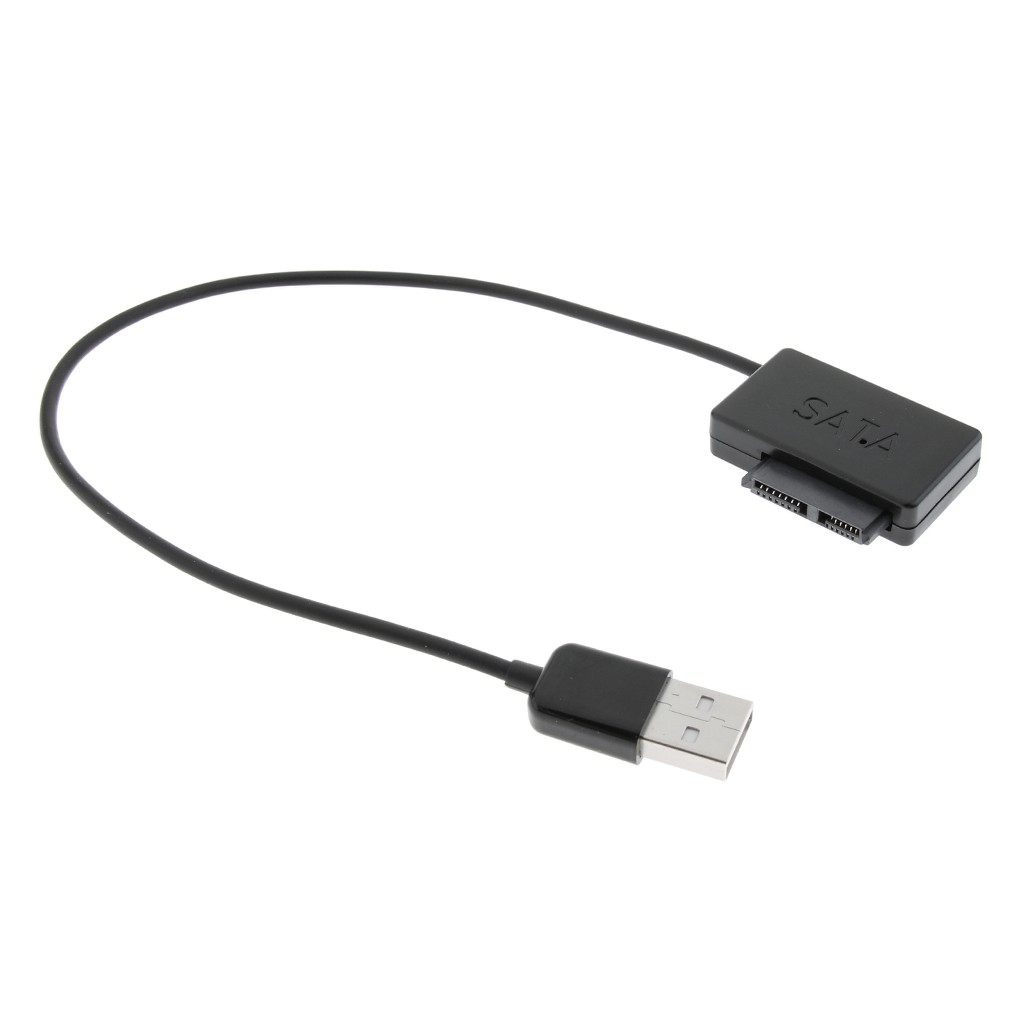 Dây cáp chuyển đổi USB 2.0 sang 7 + 6 13pin slimline SATA cho Laptop CD / DVD ROM