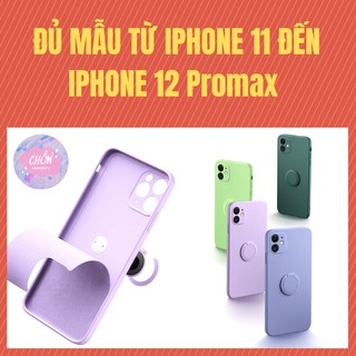Ốp lưng iphone 12 pro max màu trơn có popsocket dành cho iphone 12 mini /12/12pro/12promax/XSmax/11/11pro/11promax