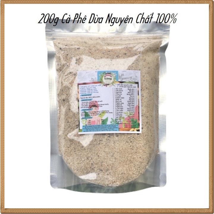 [Sỉ-Rẻ] Bột Cơm Dừa Cà Phê 200g nguyên chất thiên nhiên 100% có giấy VSATTP và ĐKKD dùng đa công dụng [Lẻ-Sỉ]