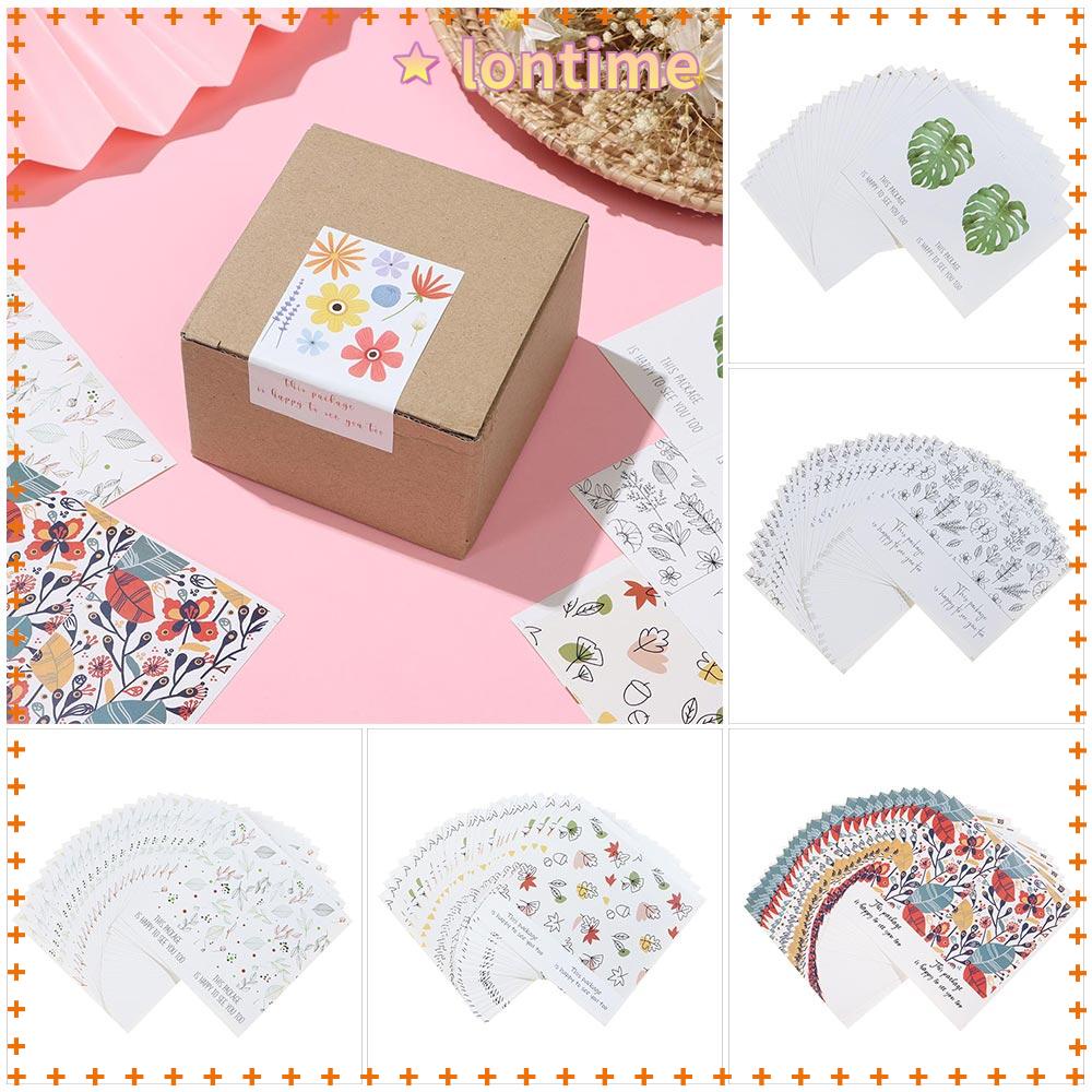 50 nhãn dán trang trí hộp quà in chữ Happy To See You Too xinh xắn