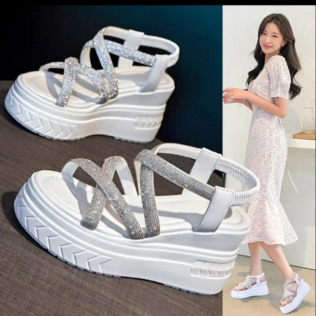 SANDAL XUỒNG QUAI CHÉO ĐÁ