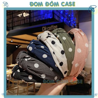 Bờm cài tóc vải chấm bi nhiều màu phong cách hàn quốc - turban chấm bi xinh xắn - 290