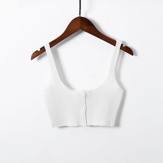 Áp croptop thun gân