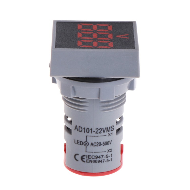 Vôn kế có màn hình LED 22mm AC 12-500v