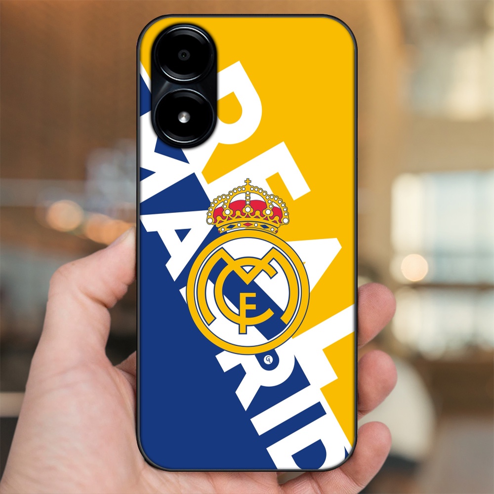 Ốp lưng Vivo Y02s viền đen in hình Real Madrid