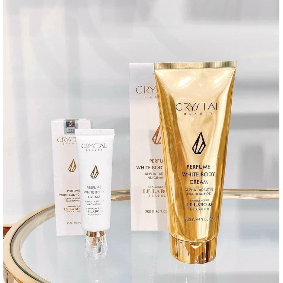 Kem Dưỡng Trắng Da Toàn Thân Crystal Beauty Perfume White Body Cream