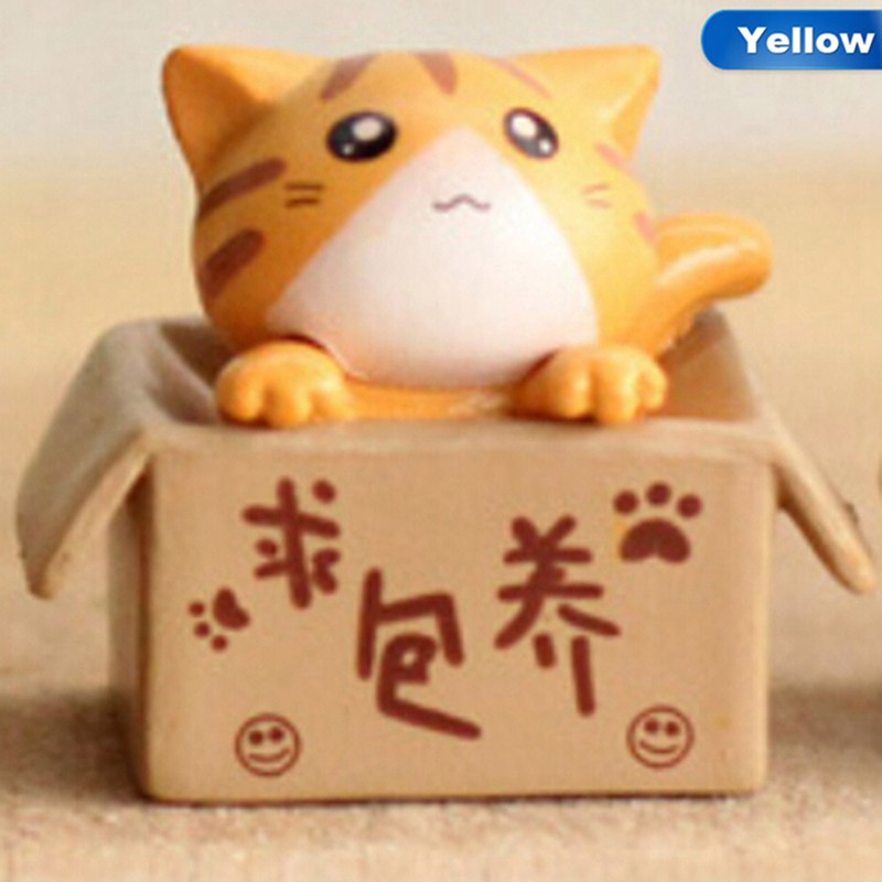 Mô Hình Chú Mèo Mini Bằng Nhựa Resin Dễ Thương Trang Trí Nhà Cửa