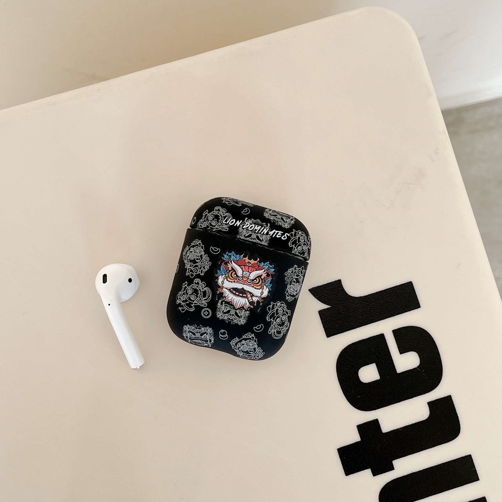Vỏ Bảo Vệ Hộp Sạc Tai Nghe Airpods 3 Pro AirPods3 Họa Tiết Đầu Sư Tử Nhảy Kiểu Trung Hoa 2021 Dễ Thương Ốp