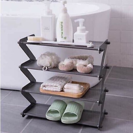 [Thánh kệ đa năng] Kệ 4 Tầng Chữ Z Để Sách Vỡ, Giày Dép, Vật Dụng Đa Năng