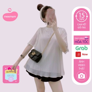 Áo bầu - áo bầu voan dập ly QC sang chảnh siêu đẹp mát mẻ - Meemom