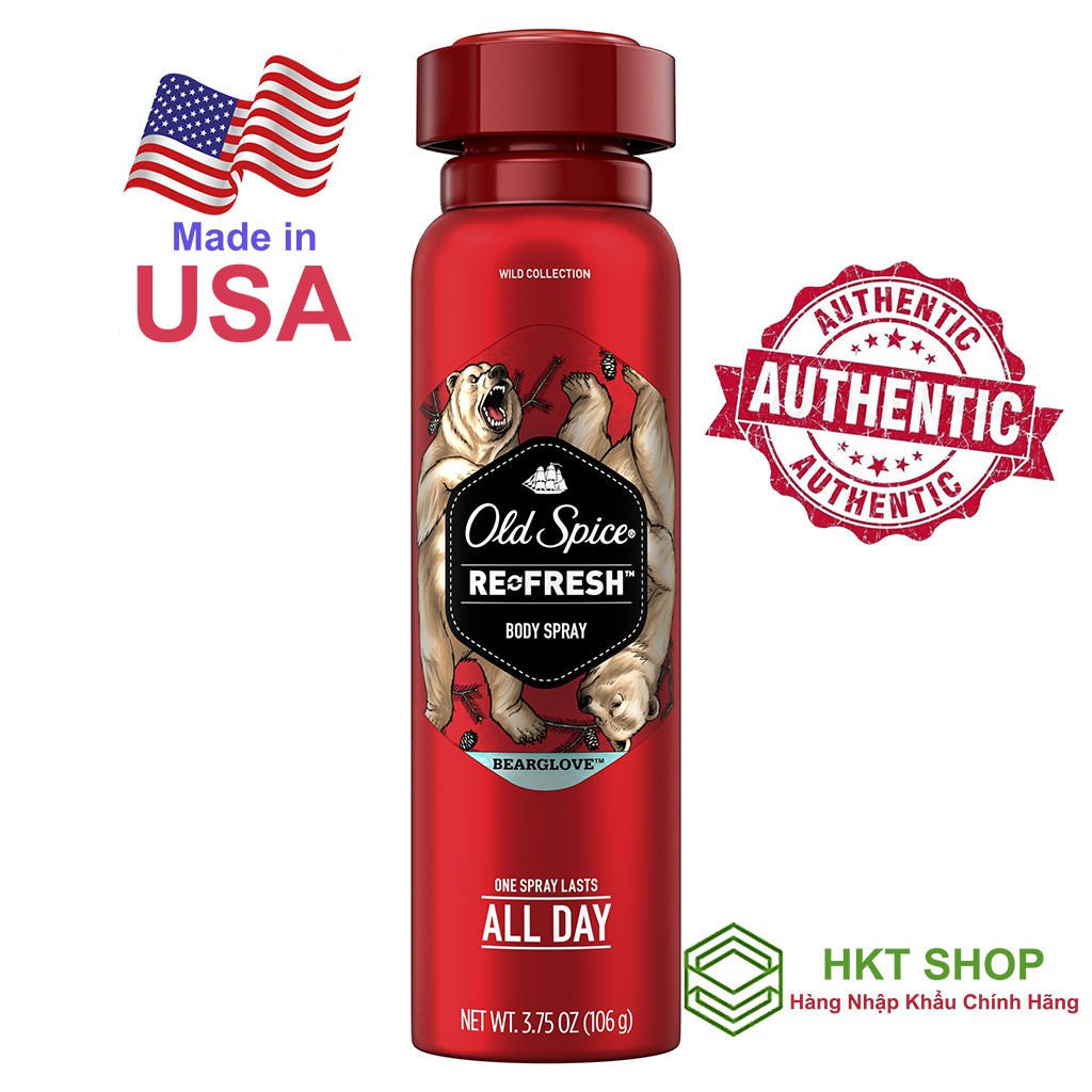 Xịt Old Spice khử mùi toàn thân - Nhập khẩu từ Mỹ giá tốt