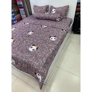 Set 5 món chăn hè ga gối mẫu GẤU TRÚC NÂU , Mẫu mới nhất vừa được cập nhật