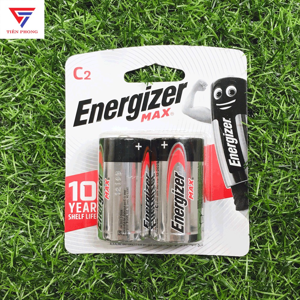 [VỈ 2 VIÊN] Pin Trung C Alkaline Energizer max chính hãng
