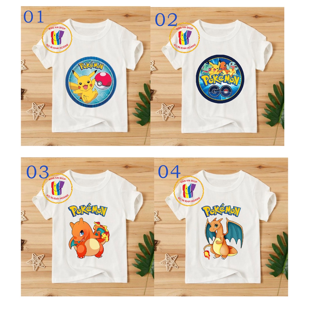 áo thun bé trai in hình pokemon dễ thương co giản 4 chiều1