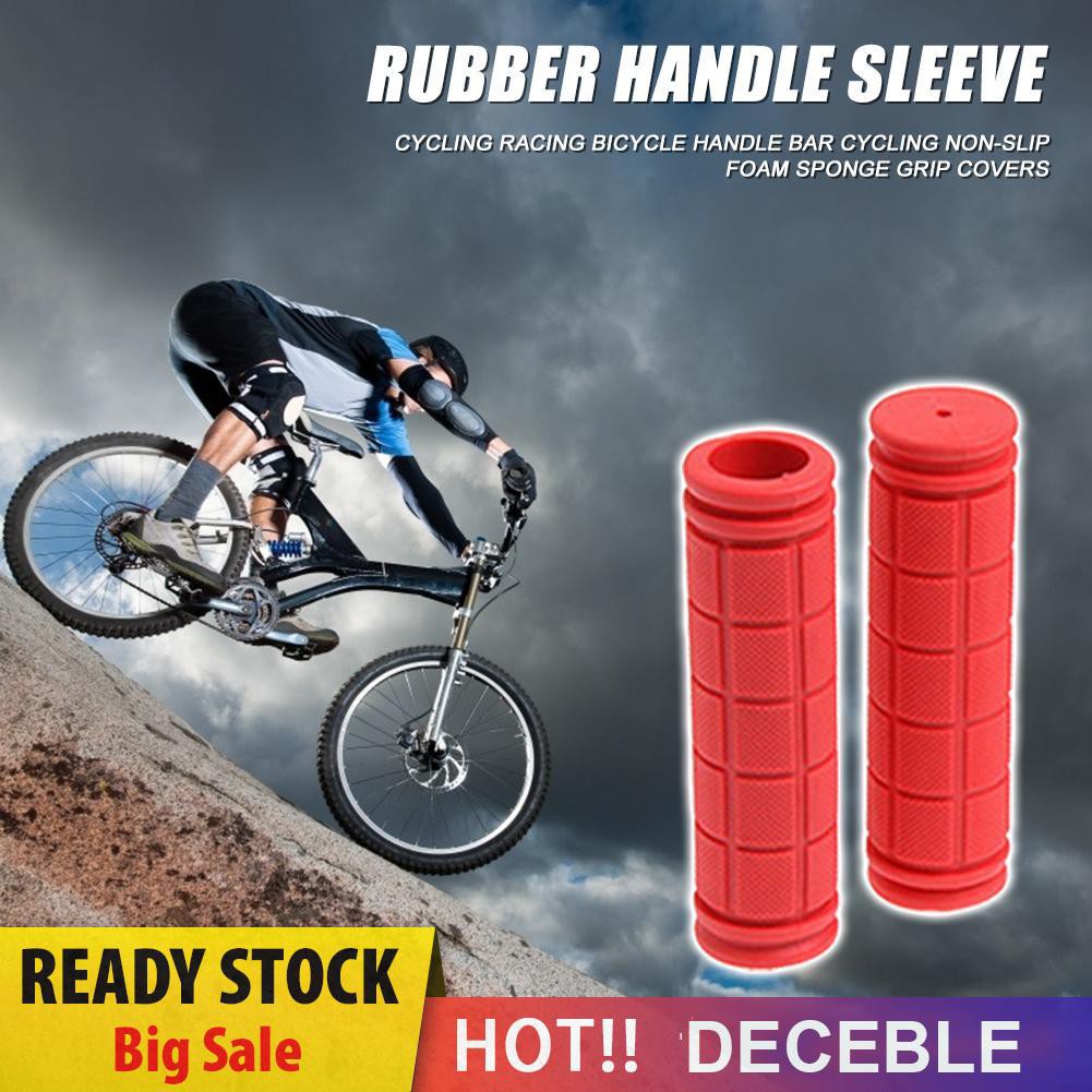 Deceble 2x Rubber MTB Road Bike Handlebar Grips Anti-Skid Fixed Gear Bicycle Grips