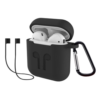 Bao case silicon cho Apple Airpods 1 / 2 hiệu Rock Carying Case (Đính kèm dây nối chống mất) - Hàng nhập khẩu