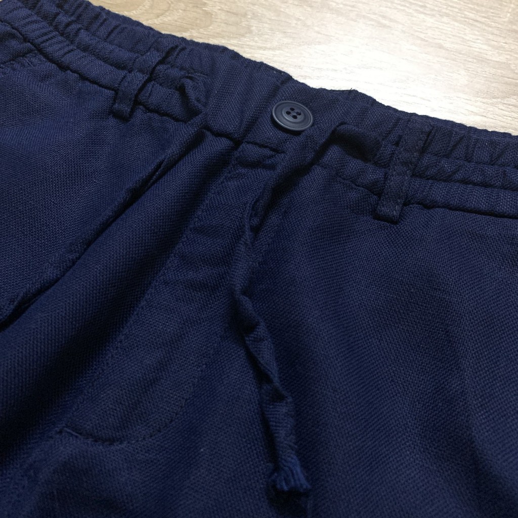 Quần đũi nam cạp chun short xanh đen M2