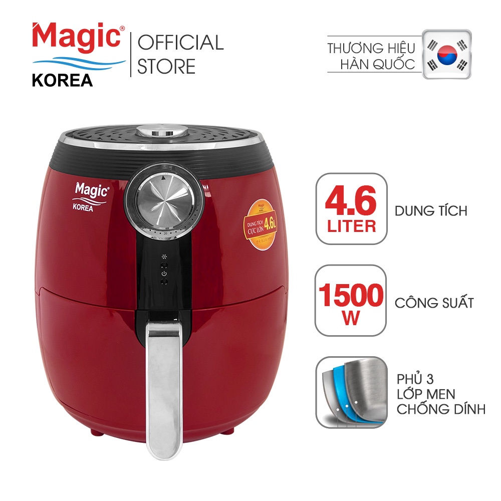 Nồi chiên nướng chân không Magic Korea A-802 4.6L - Đỏ