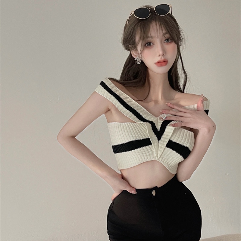 Áo Hai Dây Dệt Kim Thời Trang Mùa Hè Quyến Rũ Dễ Phối Đồ Cho Nữ