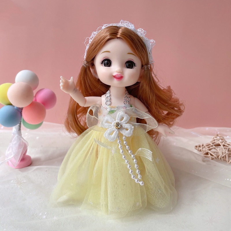 Đầm Công Chúa Đồ Chơi Búp Bê 8 Điểm 17cm Cho Bé Gái
