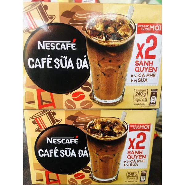 Nescafe cafe sữa đá hộp 240g ,bịch 600g  date 2024